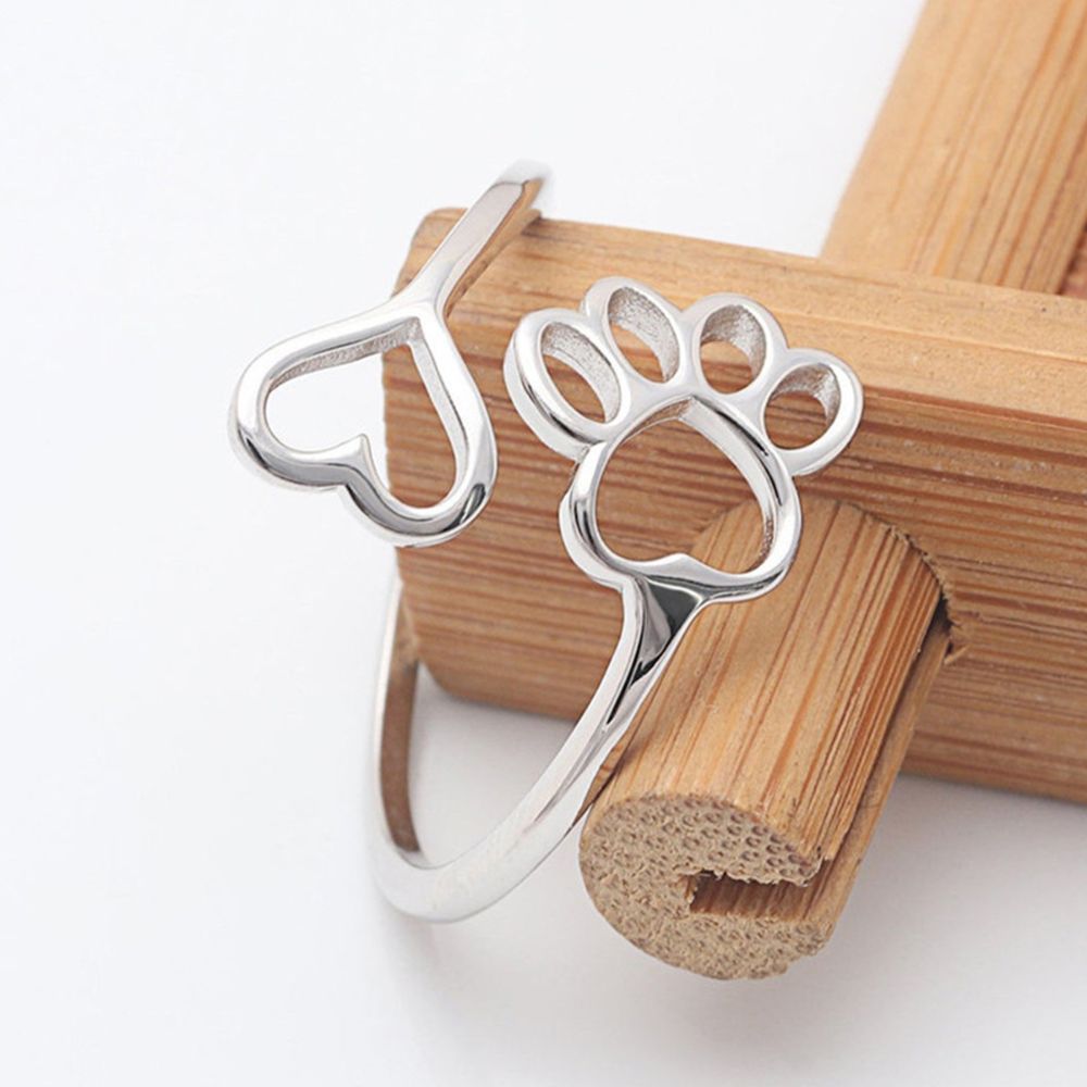 PAW HEART RING (ADJUSTABLE) - Alonna's Legging Land