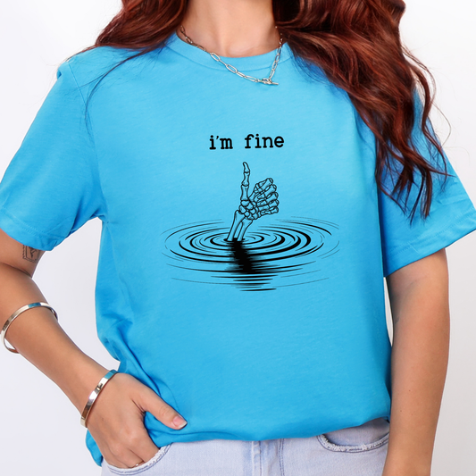 I'm Fine Hand Graphic Tee
