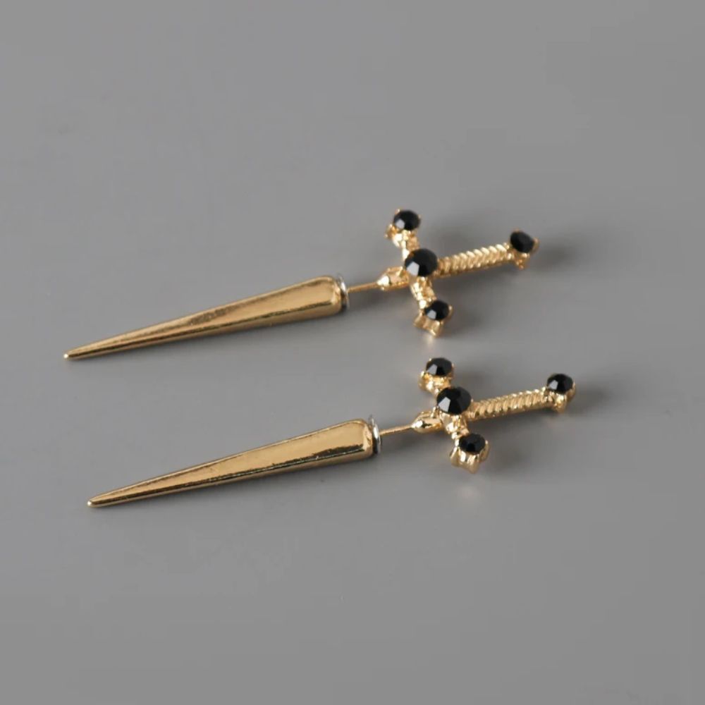 GOTHIC SWORD EARRINGS (PAIR) - Alonna's Legging Land