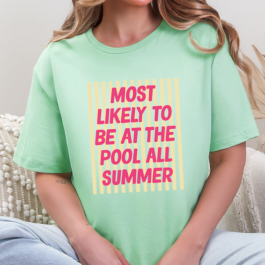 Pool All Summer Graphic Tee
