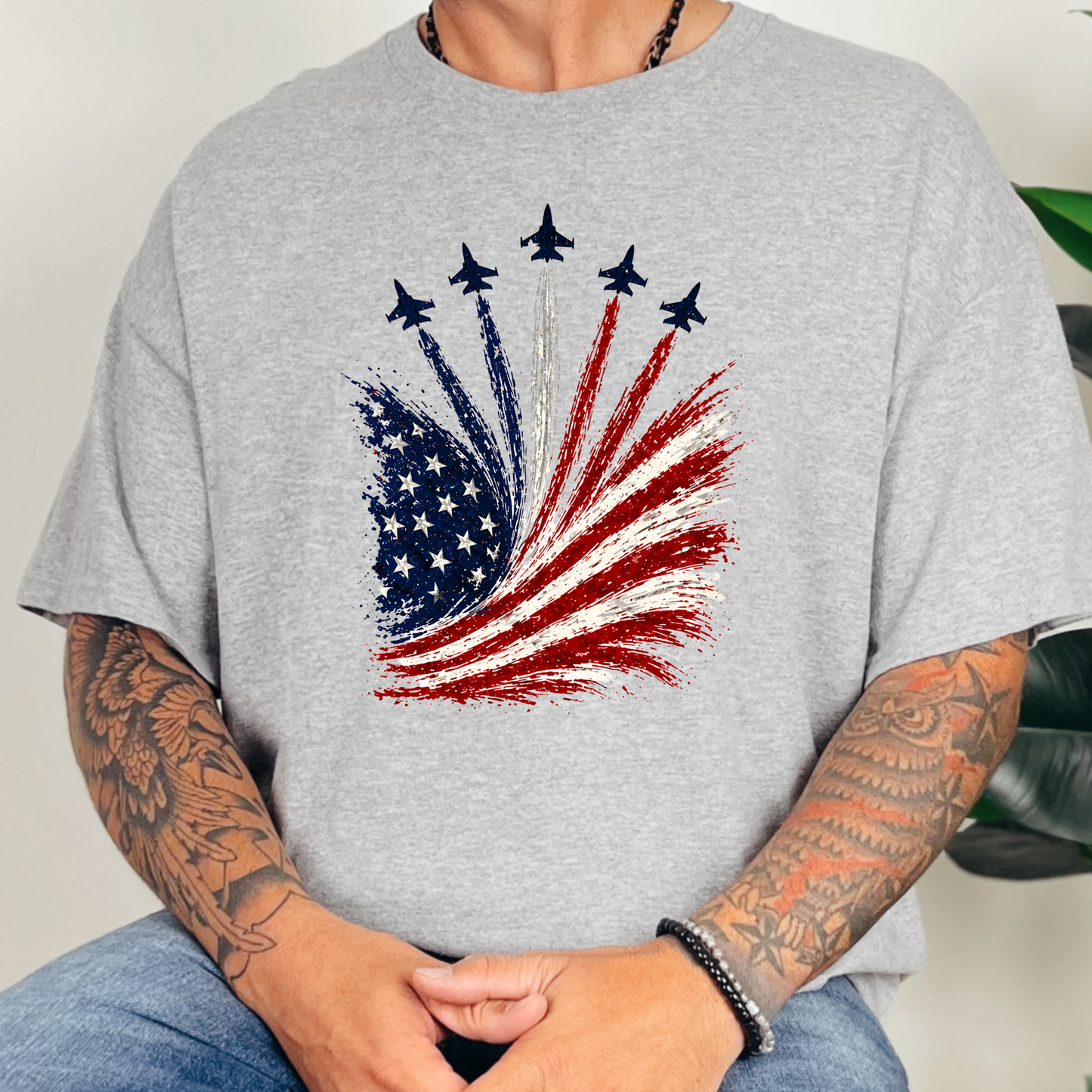 Flag with Jets Graphic Tee