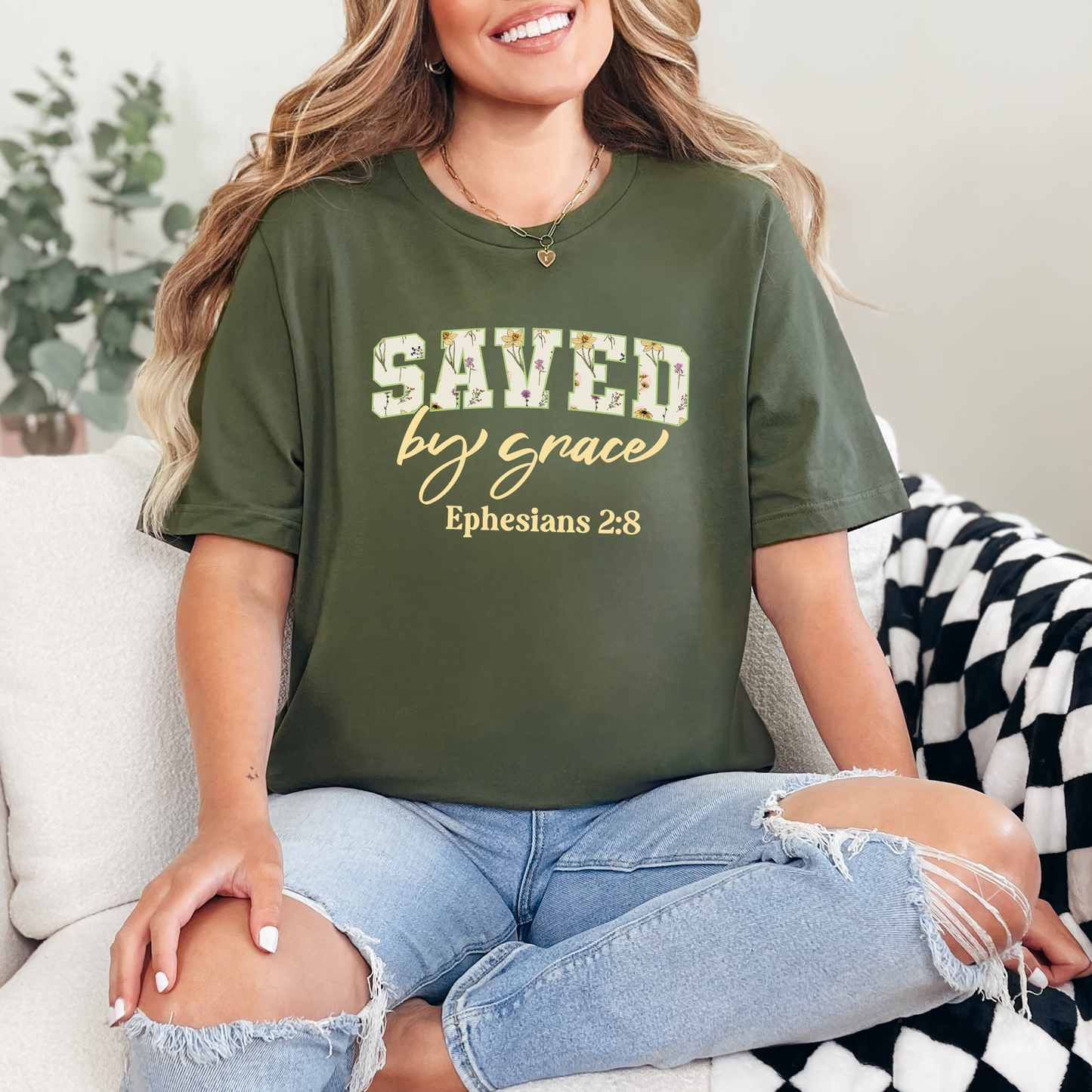 Saved By Grace Graphic Tee