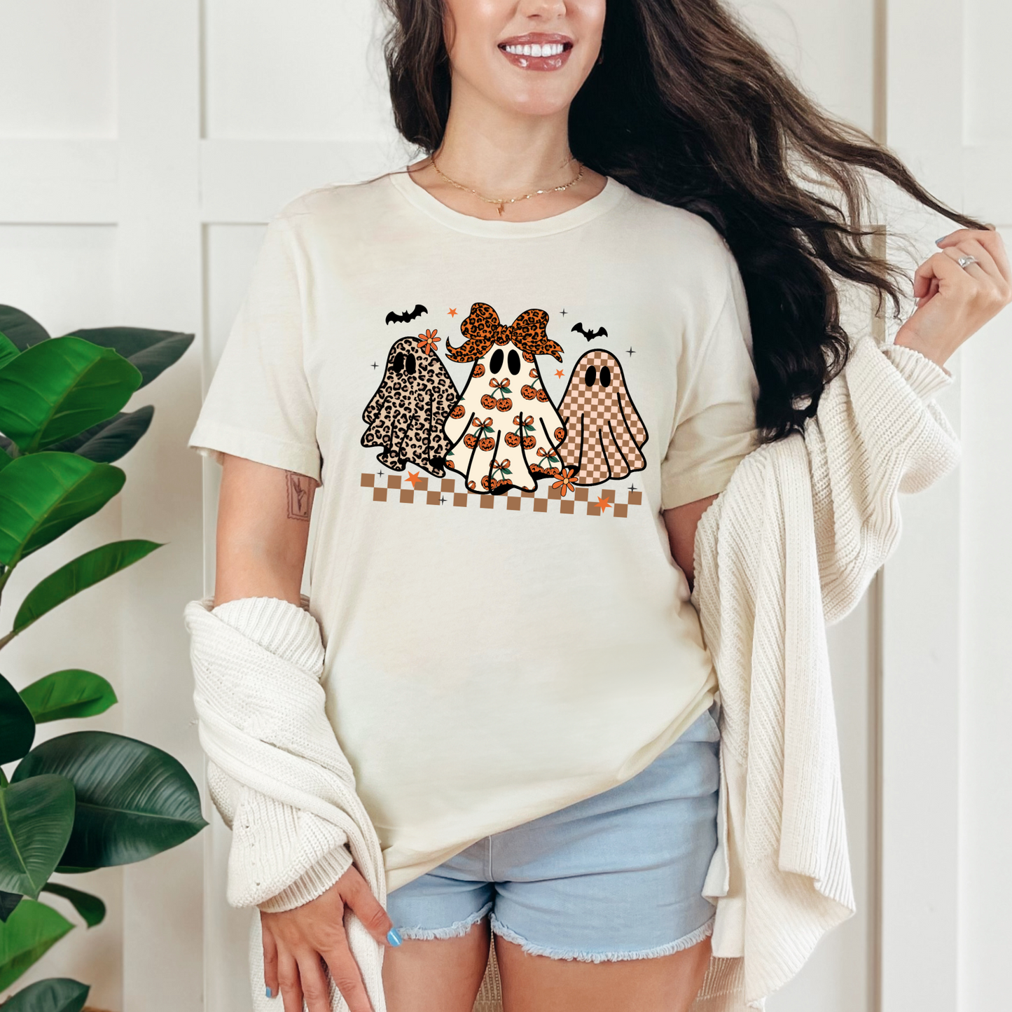 Preppy Halloween Ghosts Graphic Tee or Sweatshirt