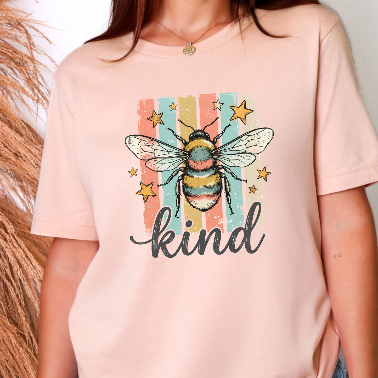 Bee Kind Striped Graphic Tee