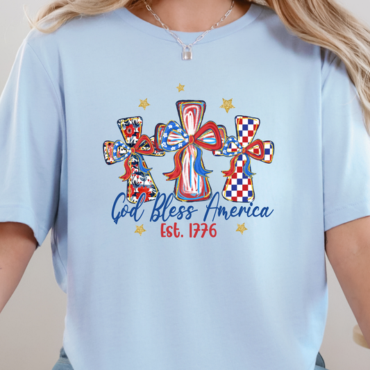 Patriotic Cross Graphic Tee