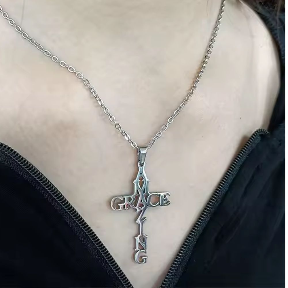 AMAZING GRACE CROSS NECKLACE - Alonna's Legging Land