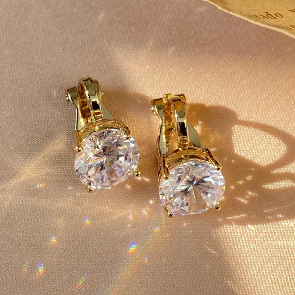 SOLITAIRE STUD EARRINGS (PAIR) - Alonna's Legging Land