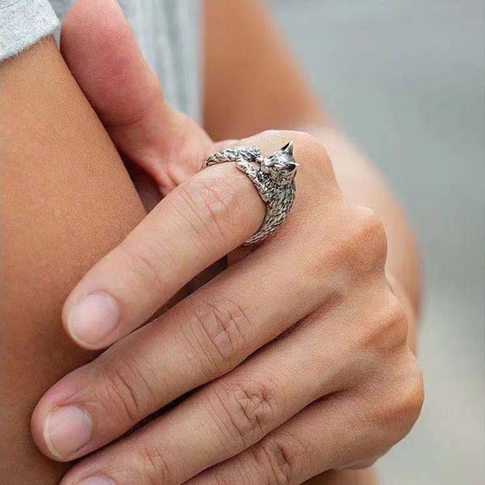 HUGGING FELINE RING (ADJUSTABLE) - Alonna's Legging Land