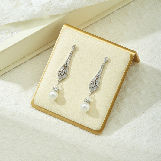 BRIDAL PEARL EARRINGS (PAIR) - Alonna's Legging Land