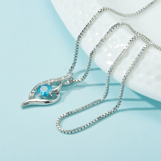 BLUE DIAMOND PENDANT NECKLACE - Alonna's Legging Land