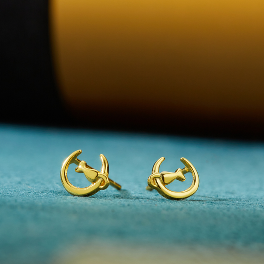 MOON CAT EARRINGS (PAIR) - Alonna's Legging Land