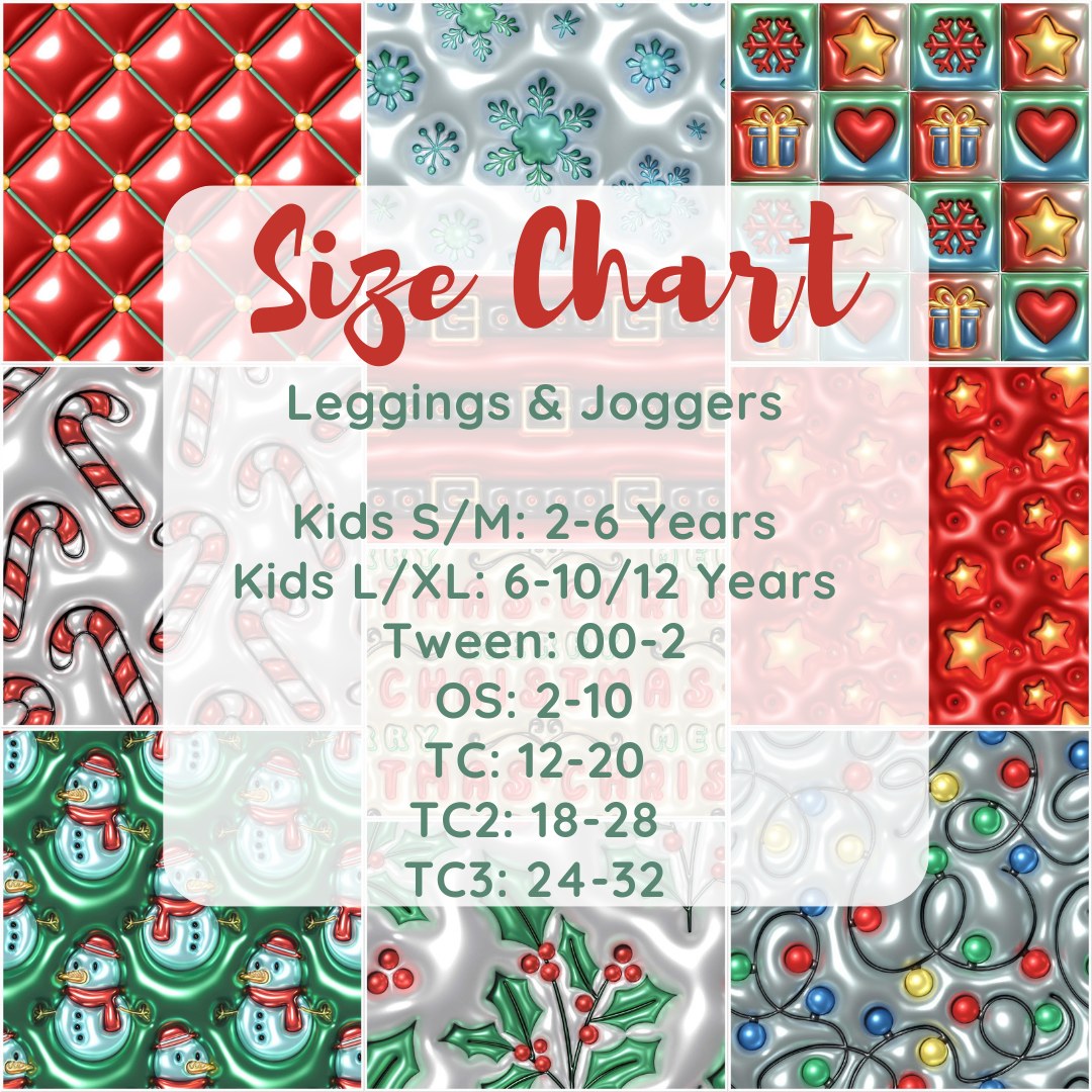 Ready To Ship - Puffy Christmas - Puffy Flake Leggings