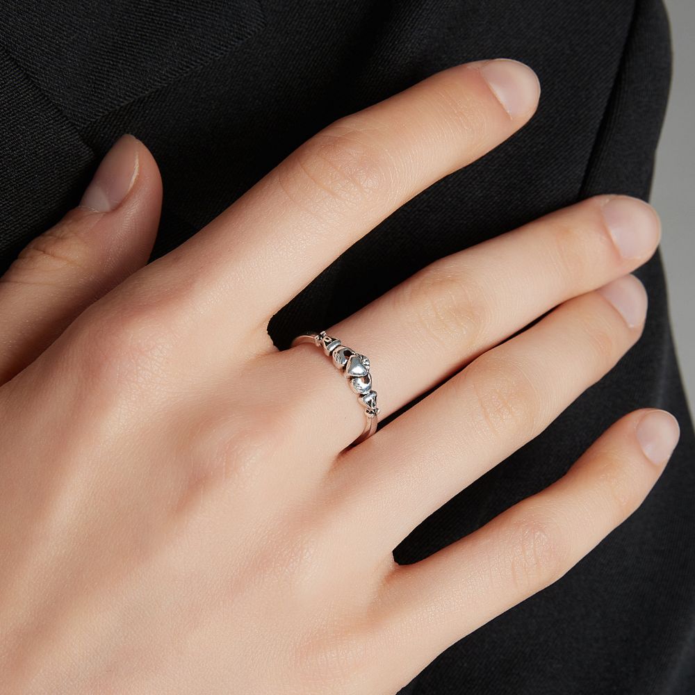 CELTIC CLADDAGH SILVER RING (ADJUSTABLE) - Alonna's Legging Land