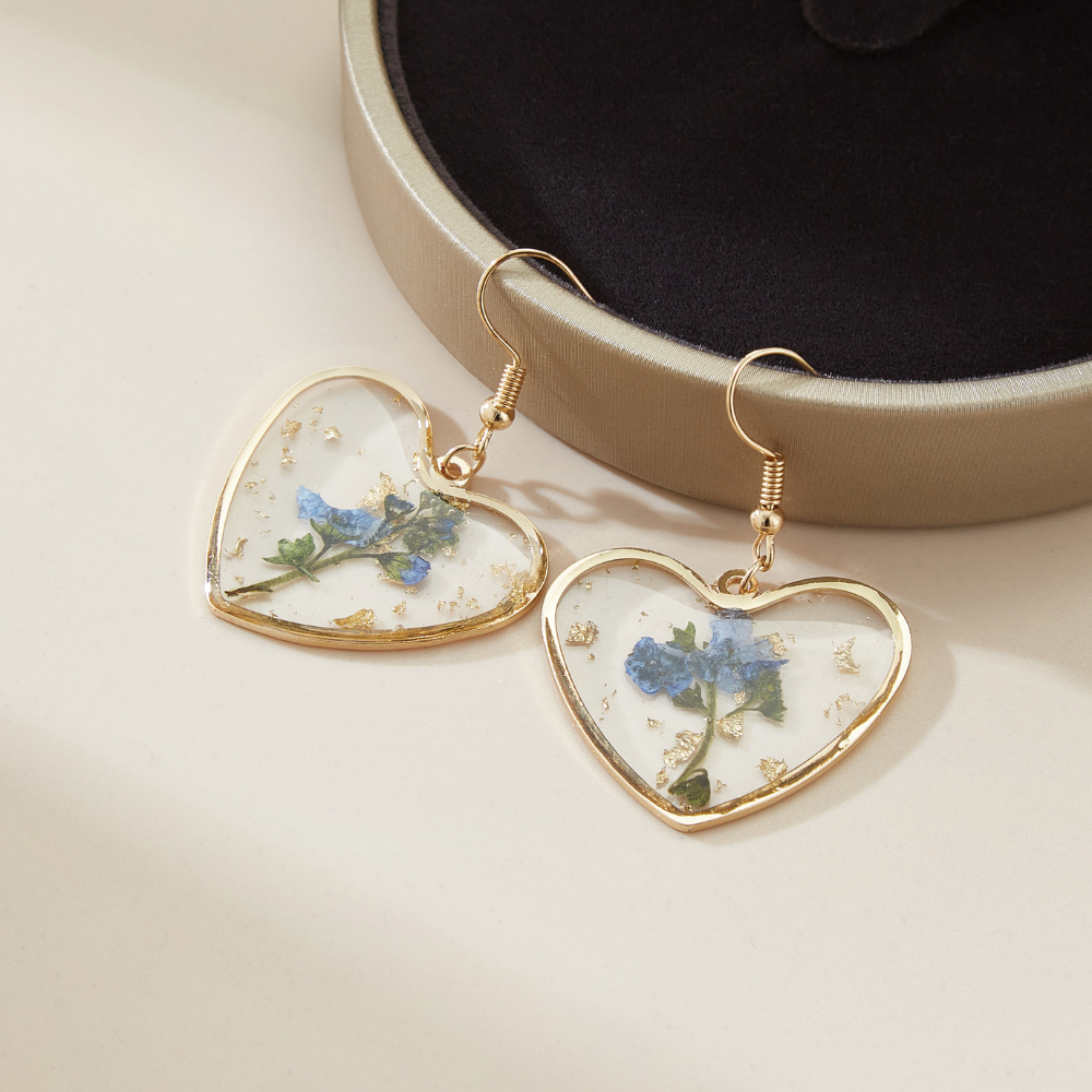 BLOSSOM HEART EARRINGS (PAIR) - Alonna's Legging Land