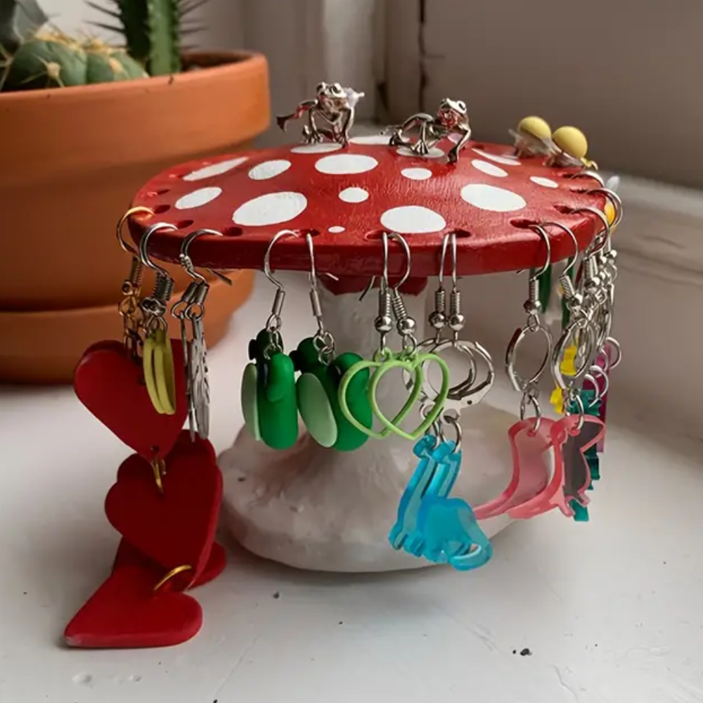 MUSHROOM EARRINGS HOLDER - Alonna's Legging Land