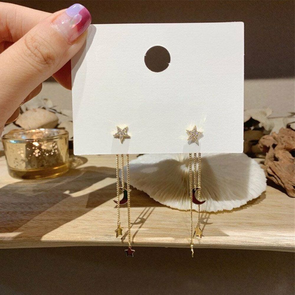 MOON AND STAR EARRINGS (PAIR) - Alonna's Legging Land