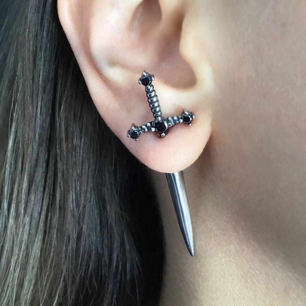 GOTHIC SWORD EARRINGS (PAIR) - Alonna's Legging Land
