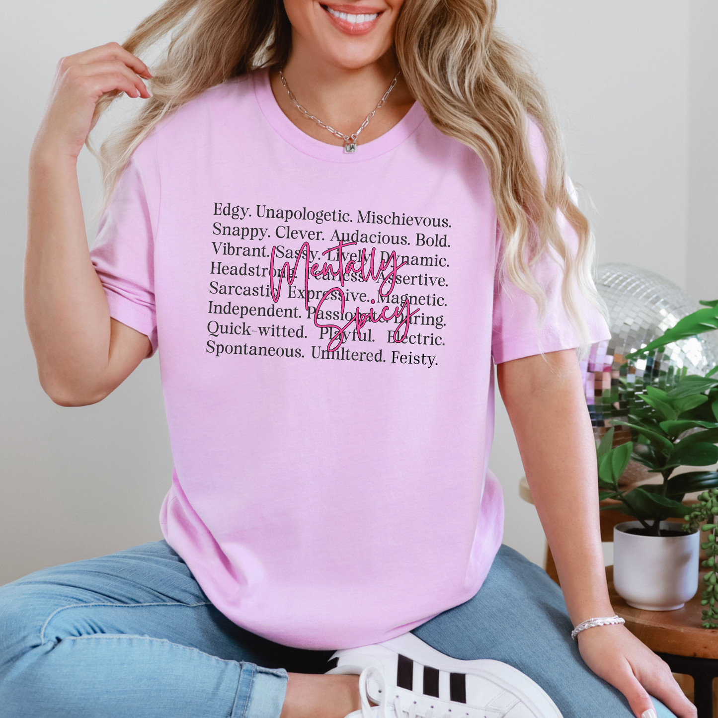 Mentally Spicy Words Graphic Tee - Alonna's Legging Land