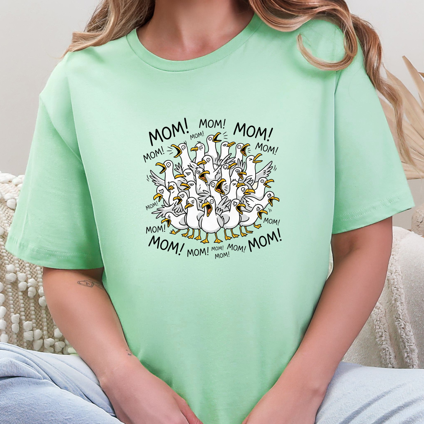 Seagulls Calling Mom Graphic Tee