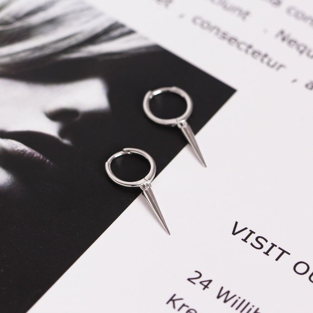 SPIKE HOOP EARRINGS (PAIR)