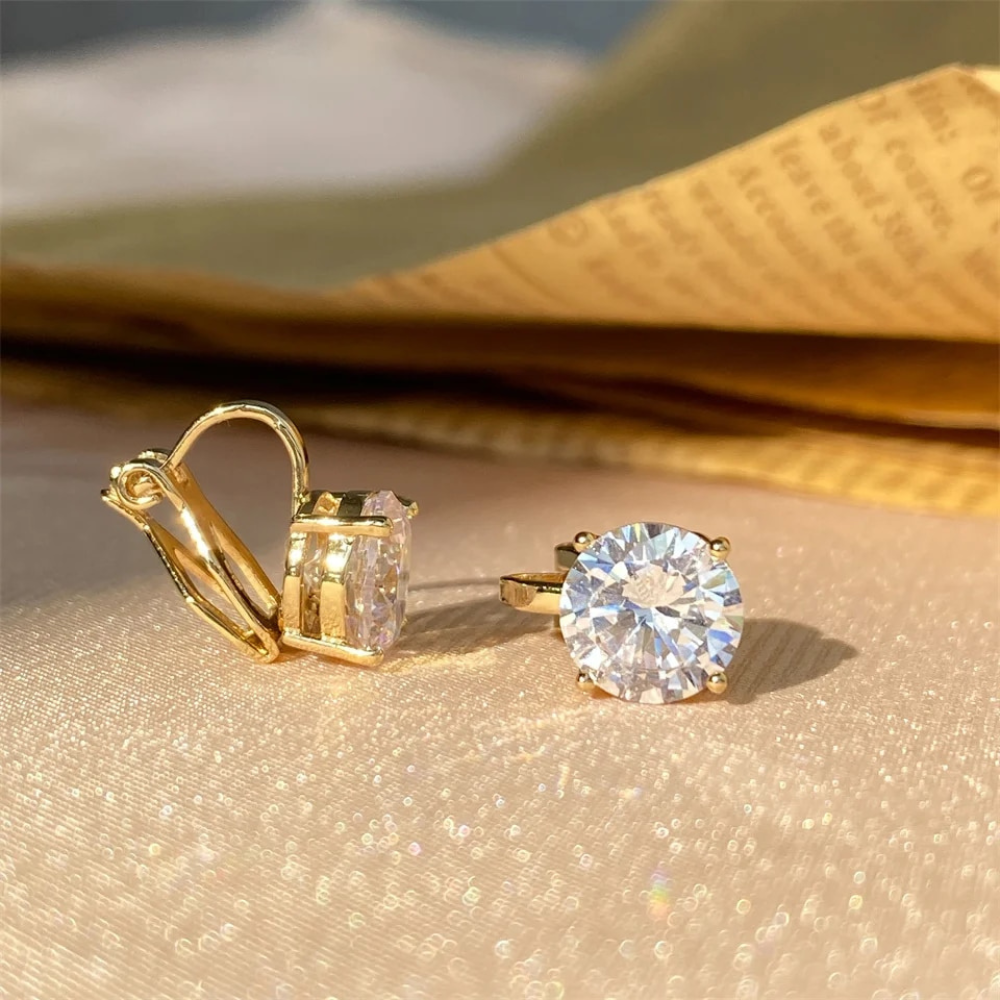 SOLITAIRE STUD EARRINGS (PAIR) - Alonna's Legging Land