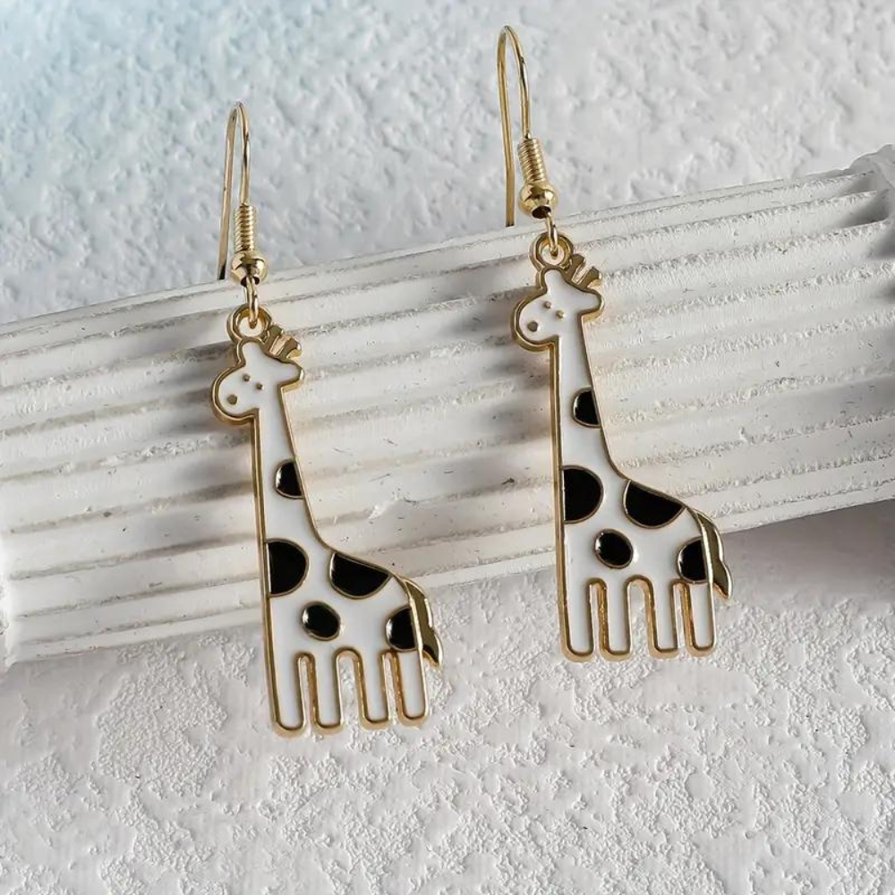 GIRAFFE DANGLING EARRINGS (PAIR) - Alonna's Legging Land