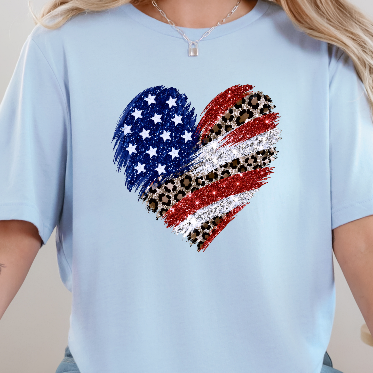 Flag Heart Graphic Tee