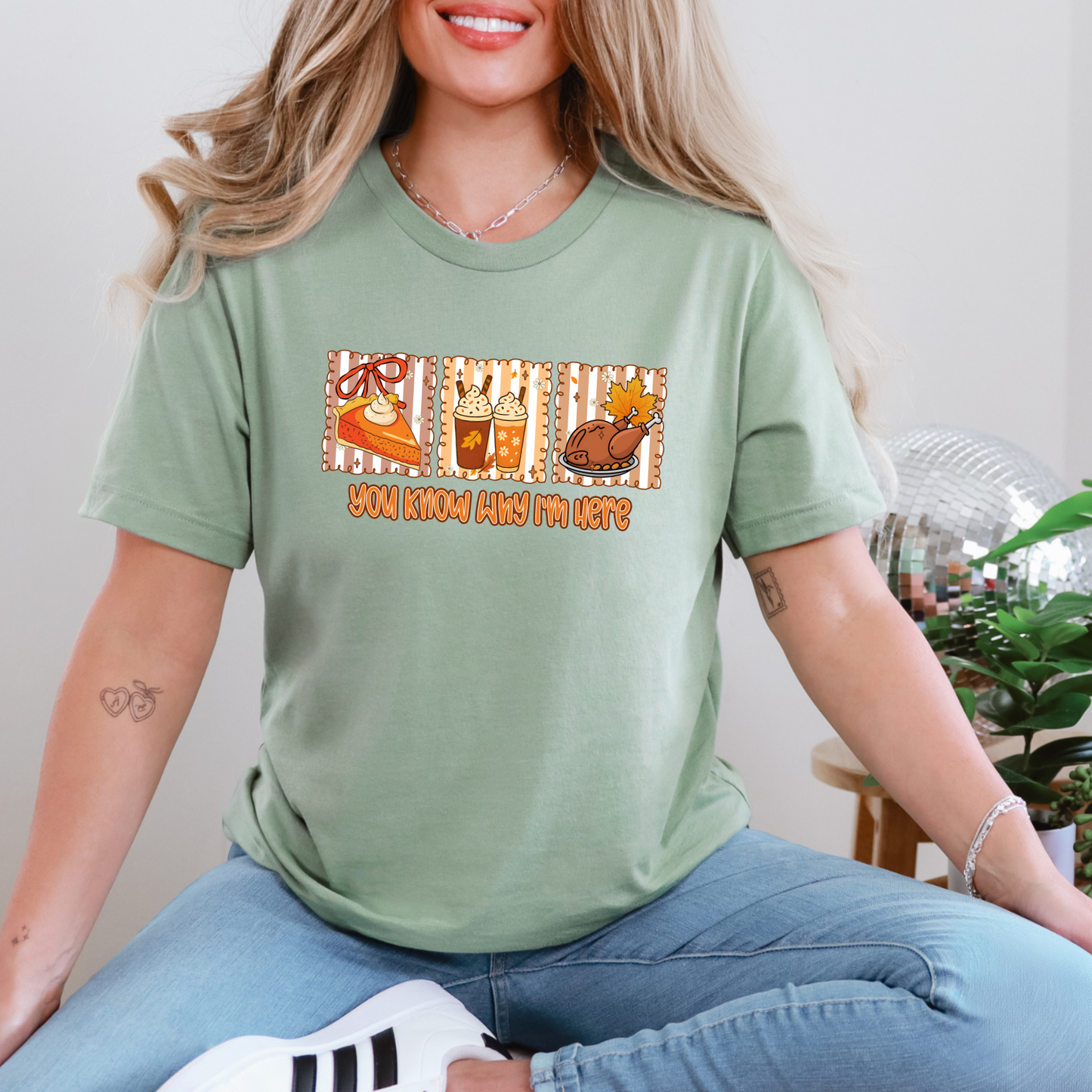 Why I'm Here Pie & Turkey Graphic Tee