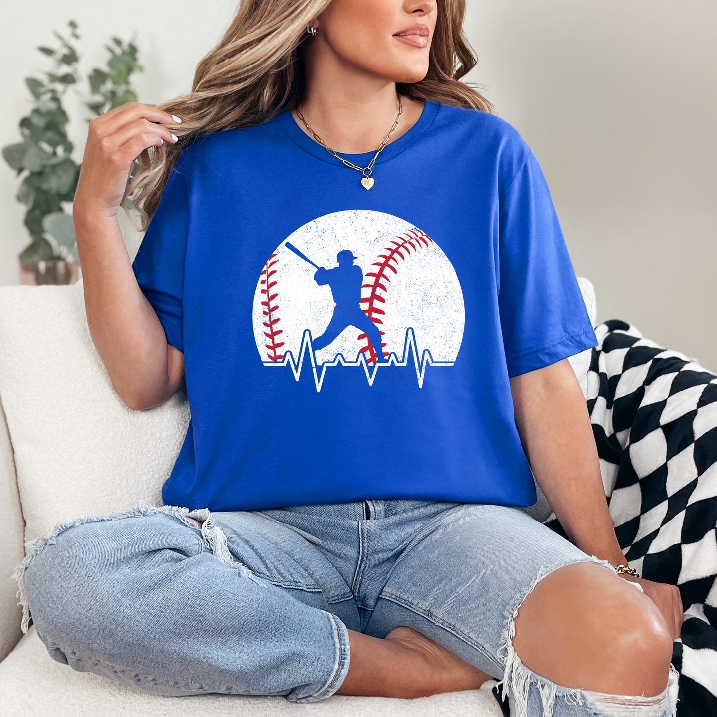 Baseball Heartbeat Graphic Tee