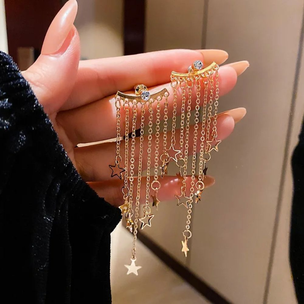 STAR TASSEL EARRINGS (PAIR) - Alonna's Legging Land