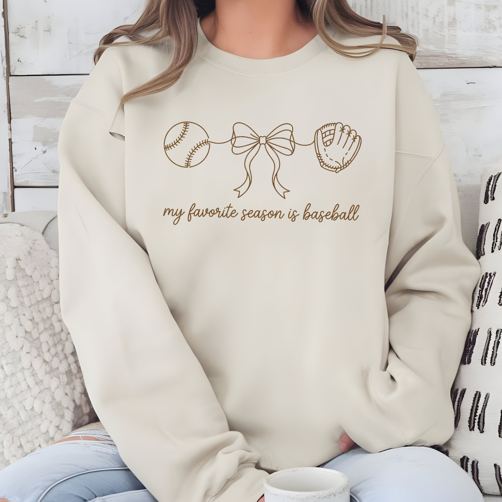 Simple Baseball Season Sweatshirt - Alonna's Legging Land