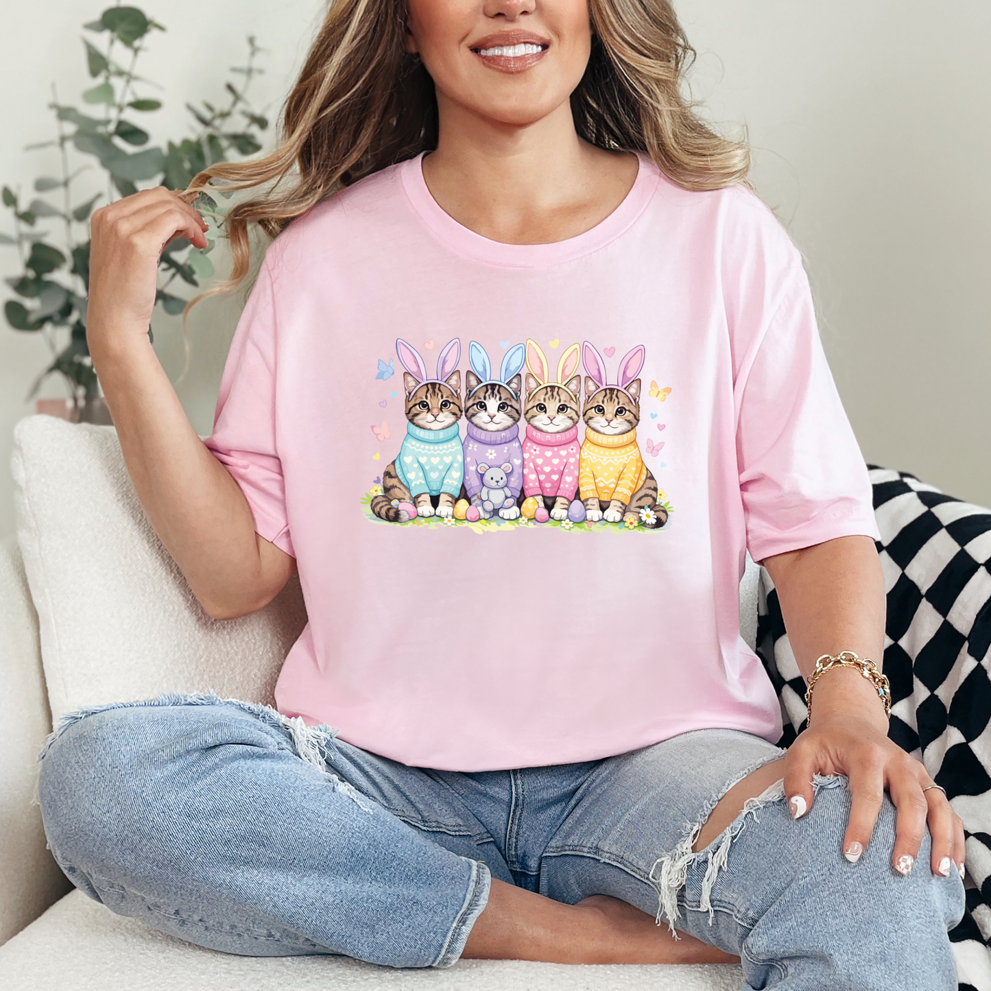 Easter Cats Graphic Tee