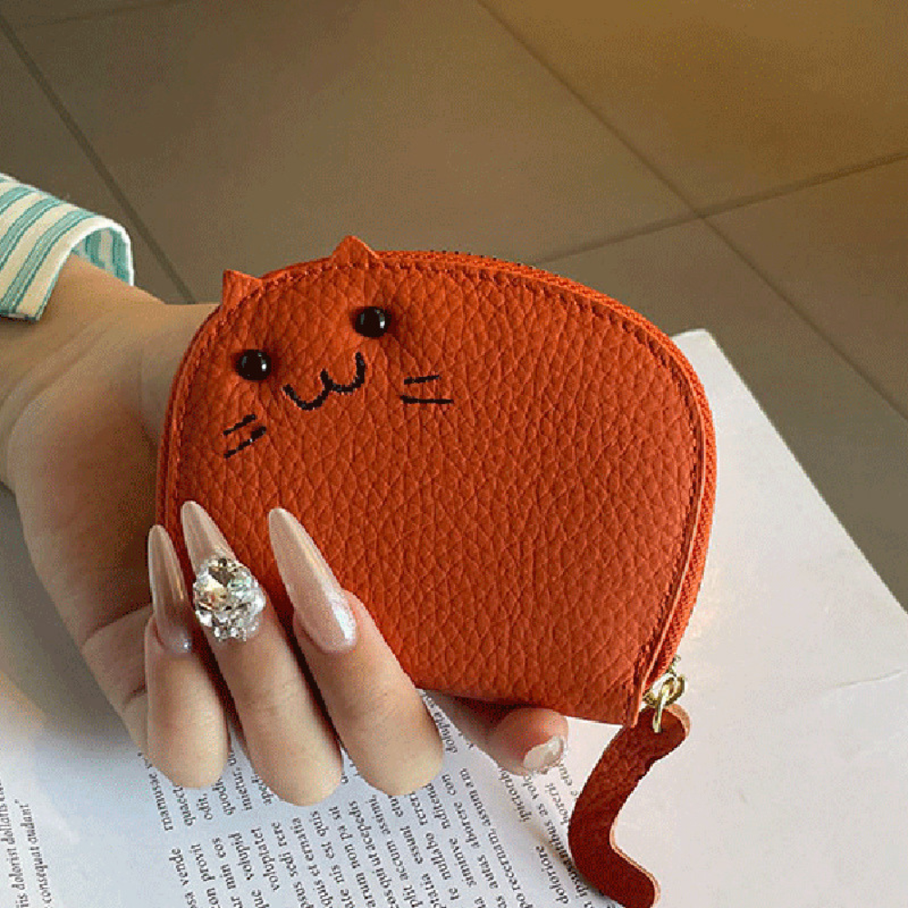 LEATHER FELINE WALLET - Alonna's Legging Land