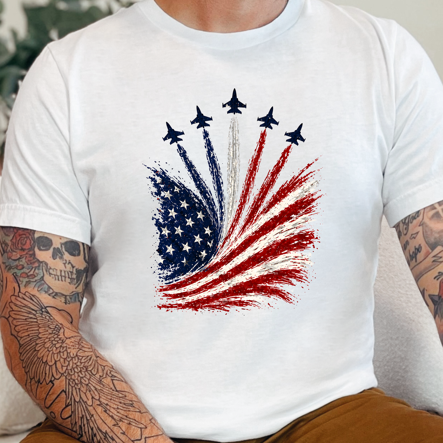 Flag with Jets Graphic Tee