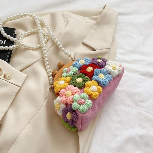CROCHET FLOWER HANDBAG - Alonna's Legging Land