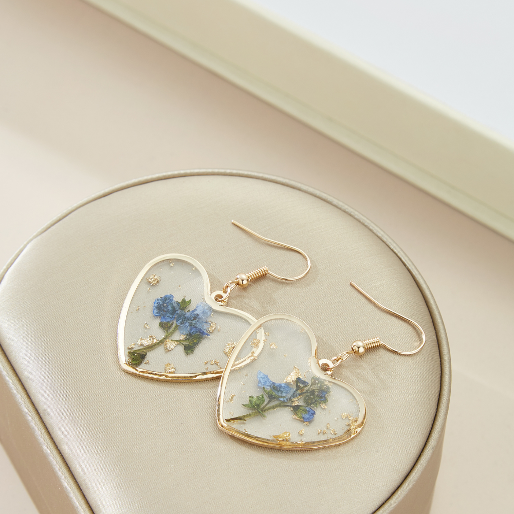 BLOSSOM HEART EARRINGS (PAIR) - Alonna's Legging Land