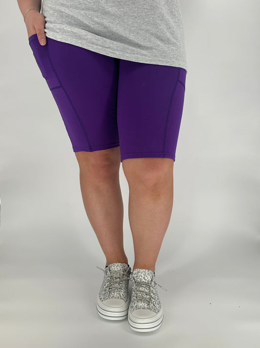 Purple Bermuda Shorts w/ Pockets