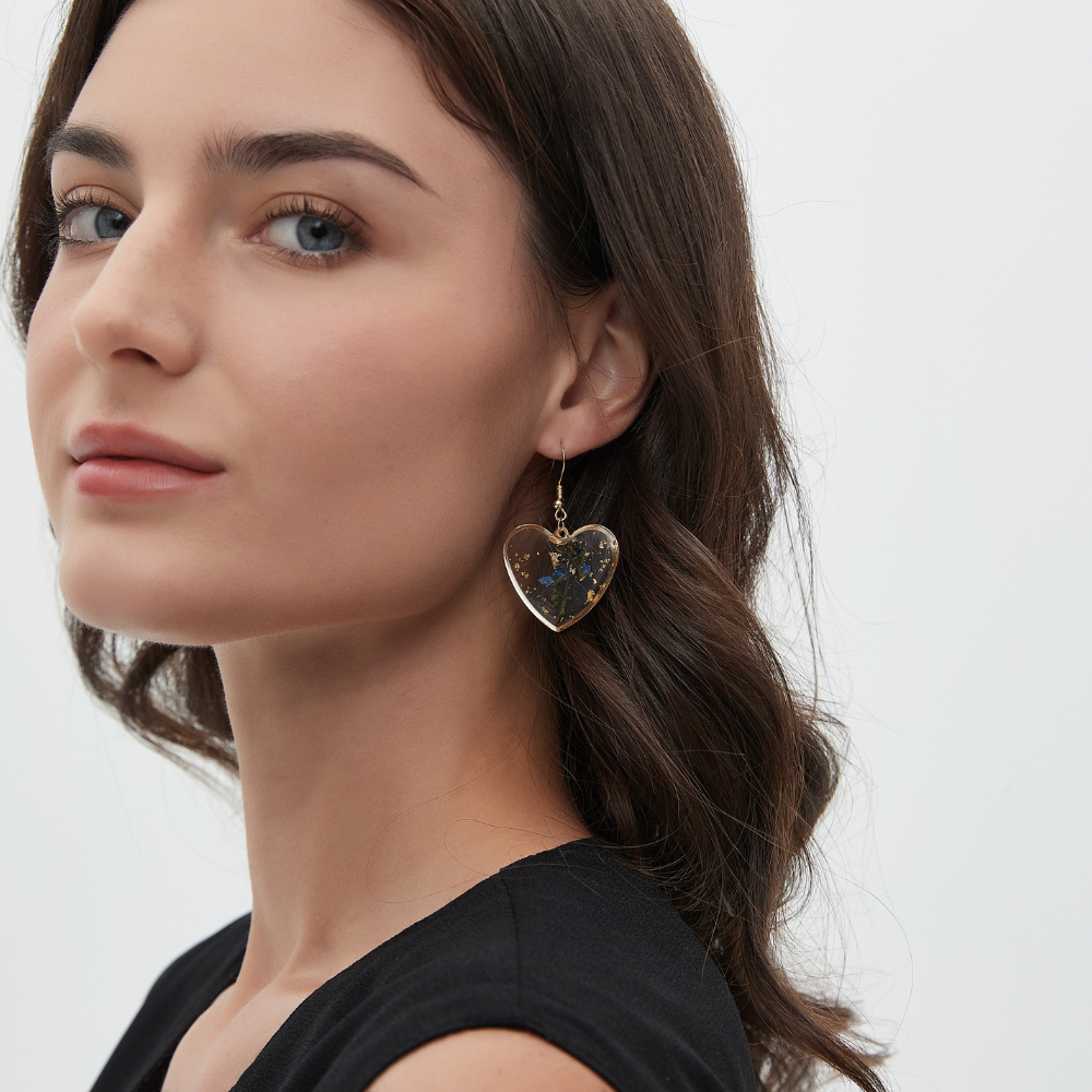 BLOSSOM HEART EARRINGS (PAIR) - Alonna's Legging Land