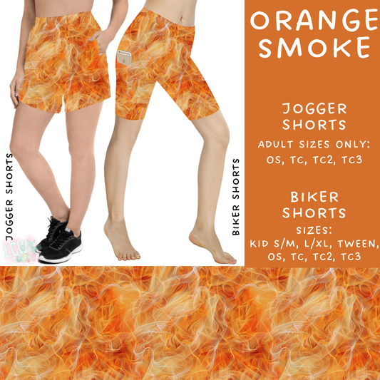 Ready to Ship - Orange Smoke Jogger Shorts - TC2