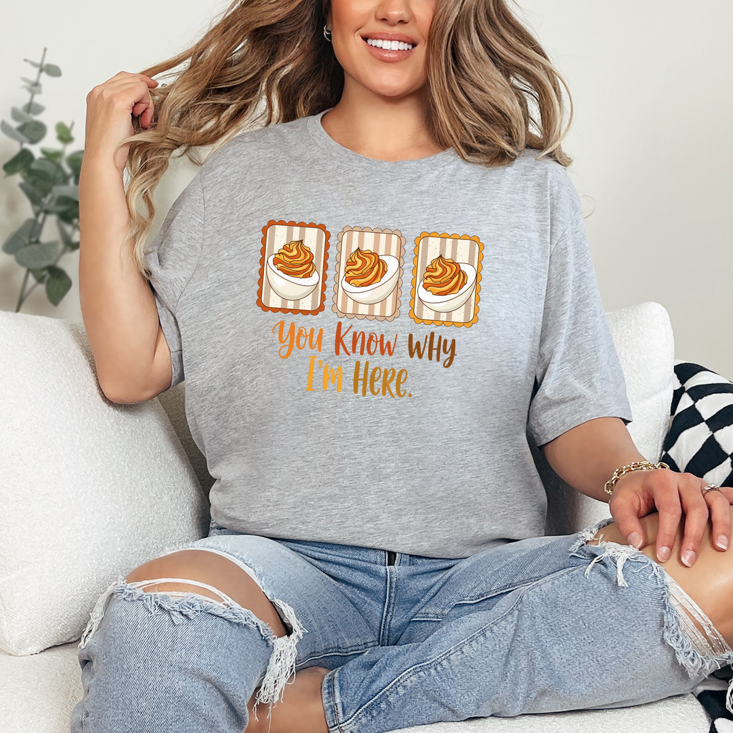 You Know Why I'm Here Eggs Graphic Tee