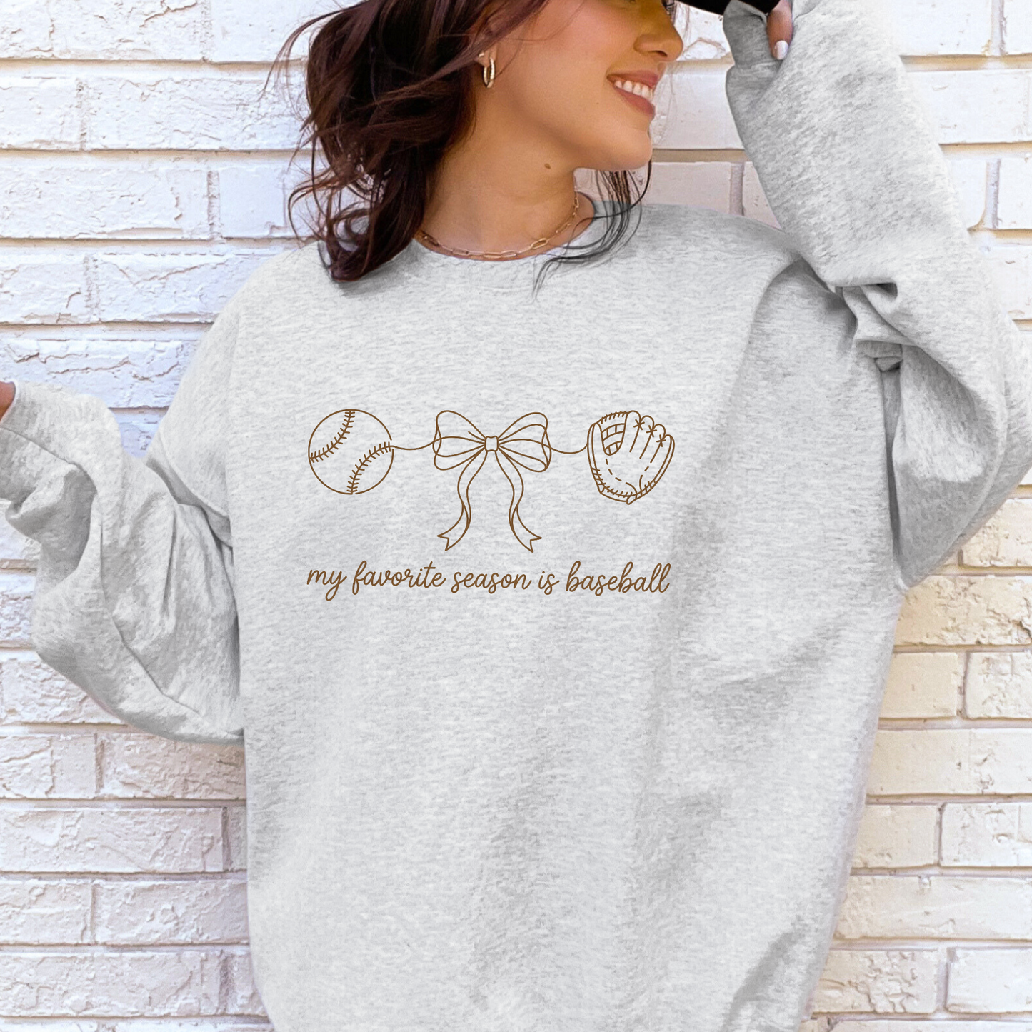 Simple Baseball Season Sweatshirt - Alonna's Legging Land