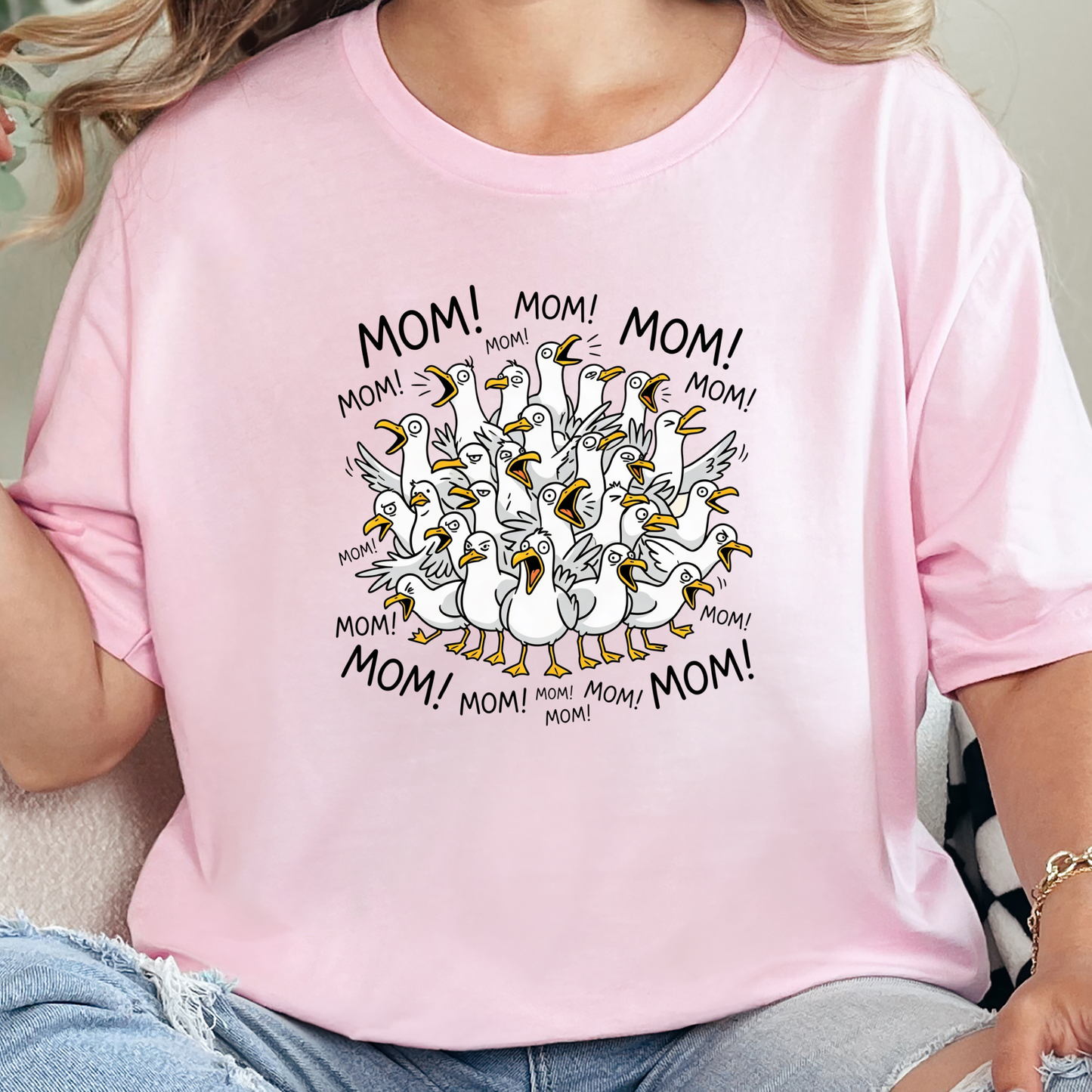 Seagulls Calling Mom Graphic Tee