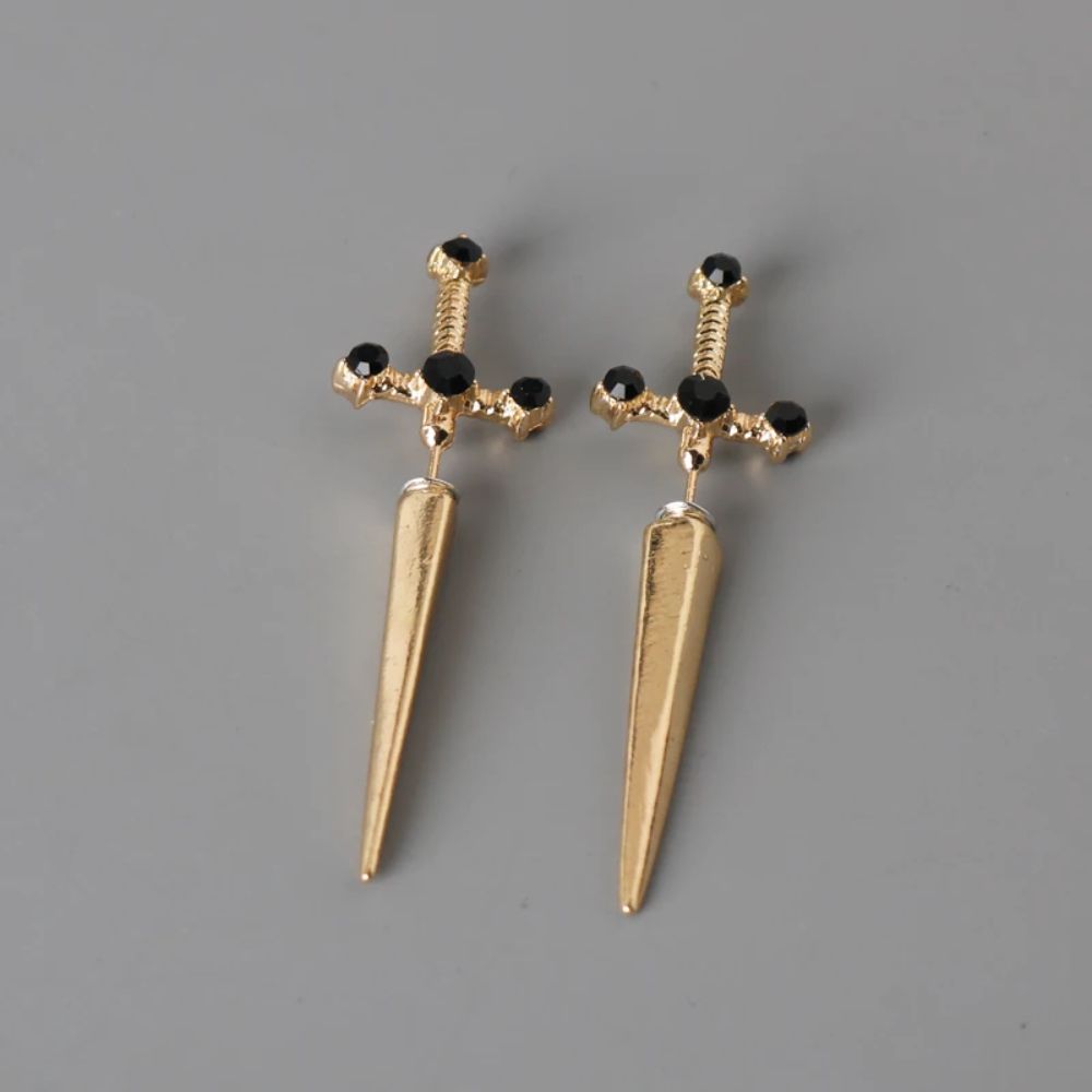 GOTHIC SWORD EARRINGS (PAIR) - Alonna's Legging Land