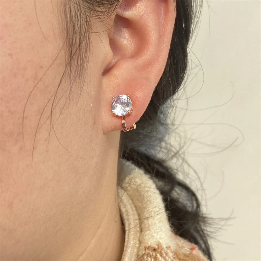 SOLITAIRE STUD EARRINGS (PAIR) - Alonna's Legging Land