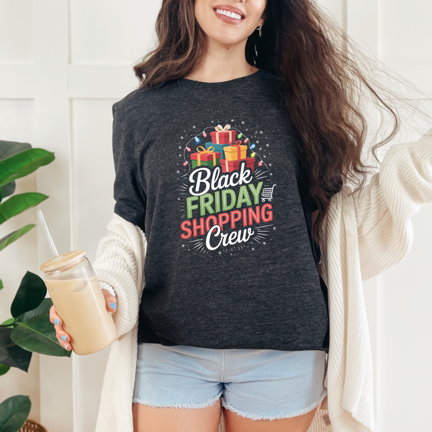 Black Friday Shopping Crew Graphic Tee