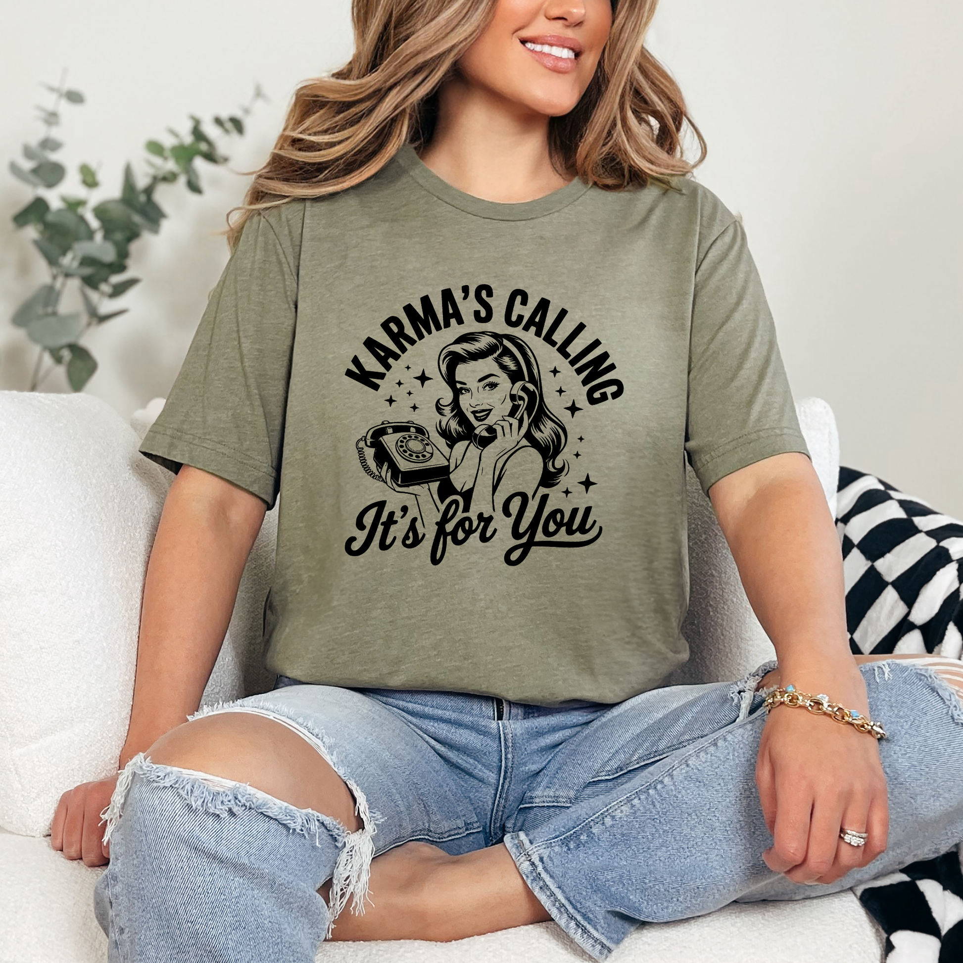 Karma's Calling Graphic Tee - Alonna's Legging Land