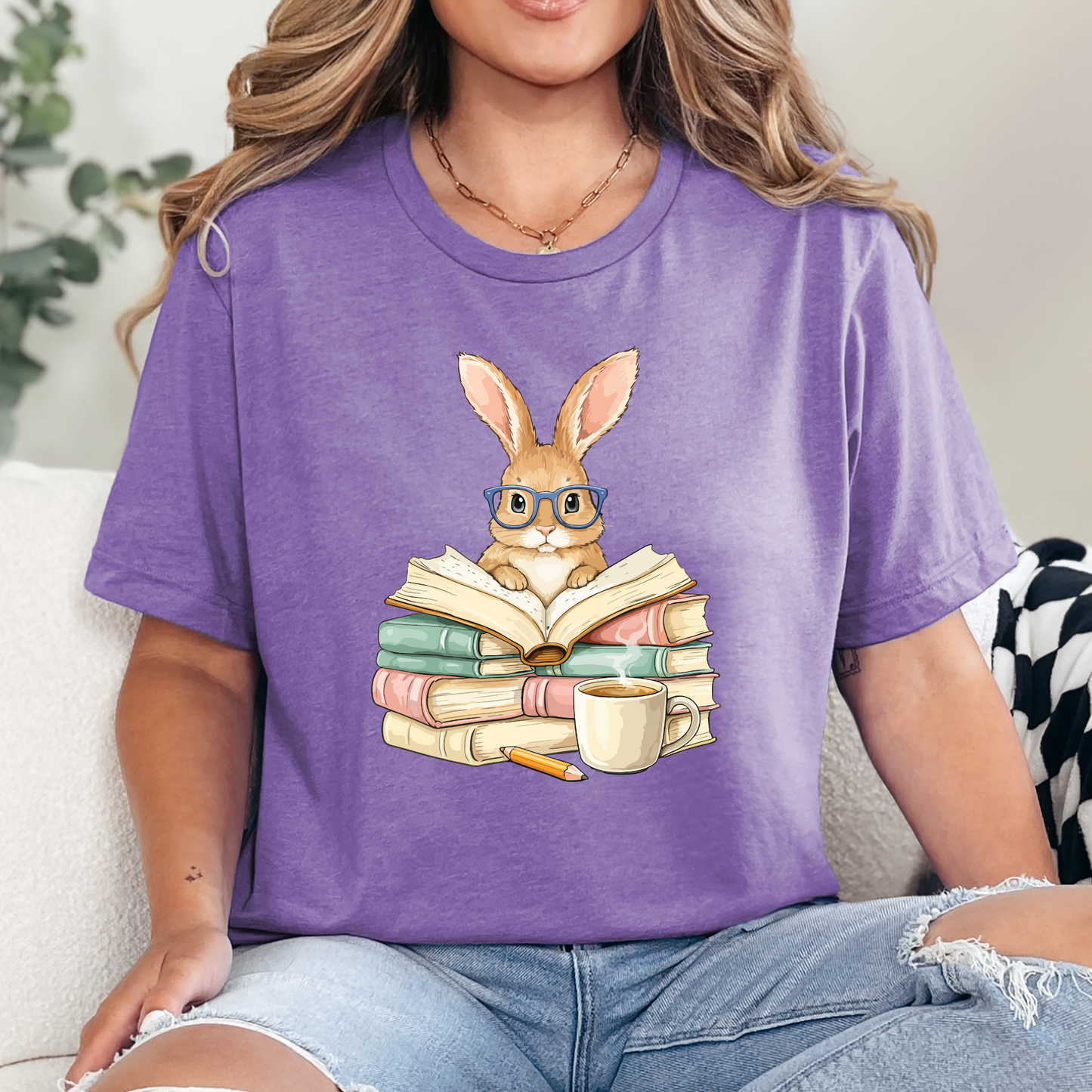Reading Easter Bunny Graphic Tee - Alonna's Legging Land