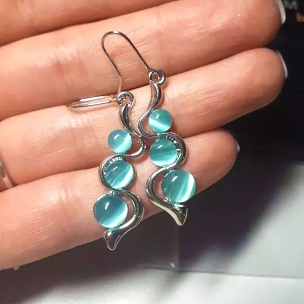 BLUE DROPLETS EARRINGS (PAIR)