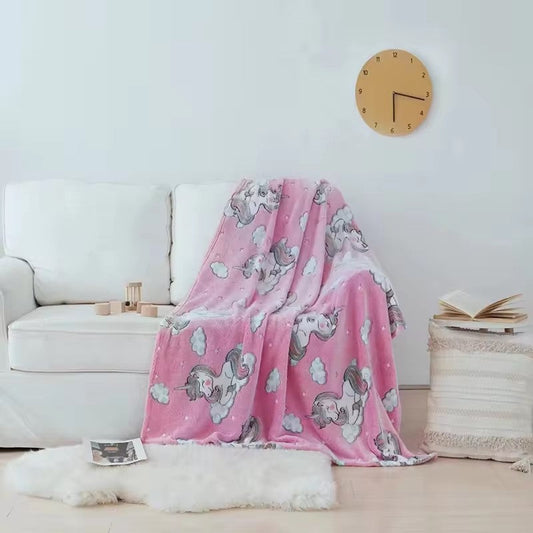 White Unicorn Glow Blanket - Alonna's Legging Land