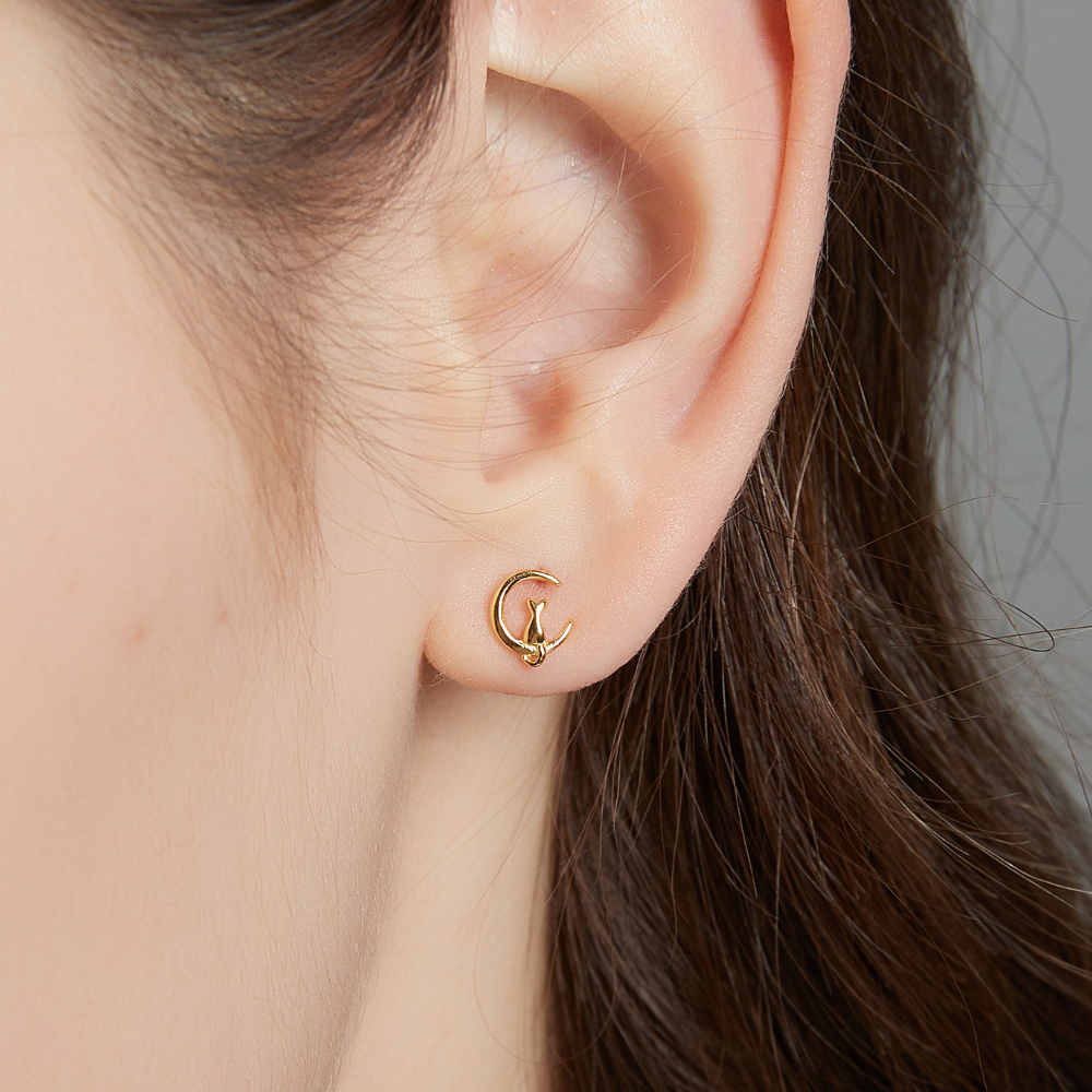MOON CAT EARRINGS (PAIR) - Alonna's Legging Land